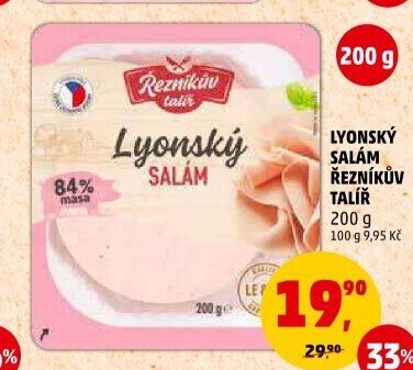 Salám lyonský Řezníkův talíř
