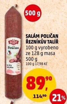 Salám Poličan Řezníkův talíř
