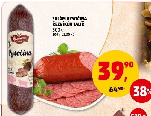 Salám Vysočina Řezníkův talíř