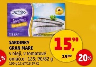 Sardinky v oleji Gran Mare