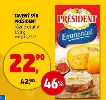 Tavené sýry Président