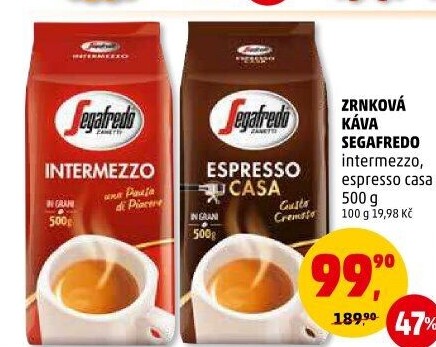 Zrnková káva Intermezzo Segafredo