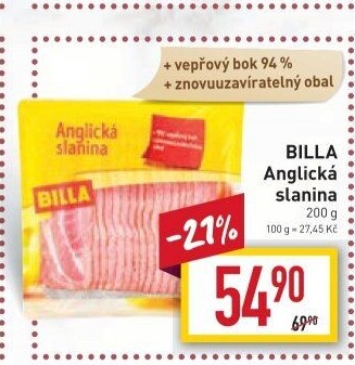 Anglická slanina Billa