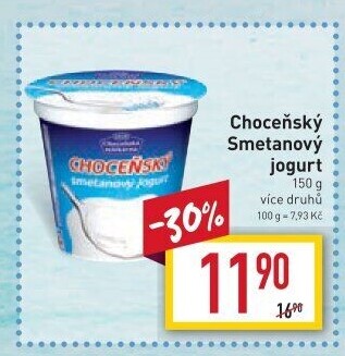 Bílý jogurt smetanový Choceňský