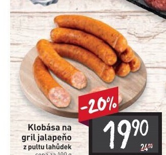 Grilovací klobása Jalapeňo