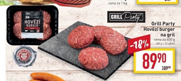Hovězí burger Grill Party