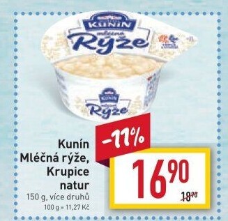 Mléčná rýže Kunín