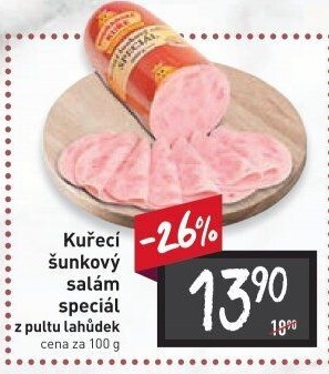 Salám šunkový kuřecí speciál Vodňanské kuře