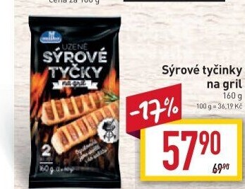 Sýrové tyčinky na gril Milko