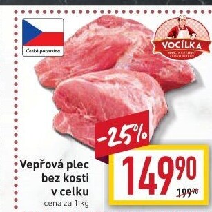 Vepřová plec bez kosti Vocílka