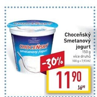 Bílý jogurt smetanový Choceňský