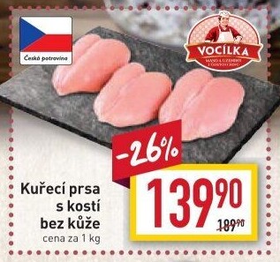 Kuřecí prsa s kostí Vocílka