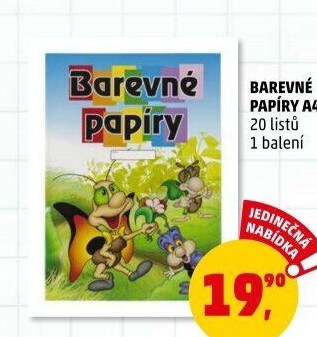 Barevné papíry A4