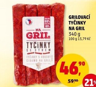 Grilovací tyčinky Na gril Penny