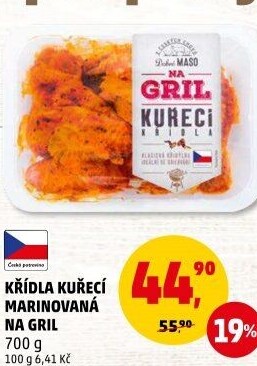 Kuřecí křídla marinovaná Na gril Penny