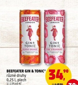 Míchaný nápoj Beefeater Gin a Tonic