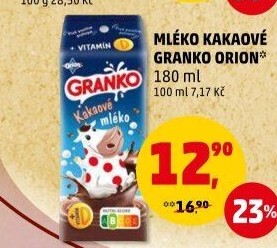 Nápoj mléko ochucené Granko