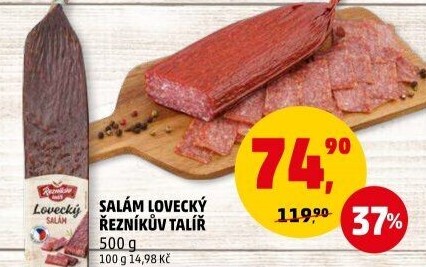 Salám lovecký Řezníkův talíř