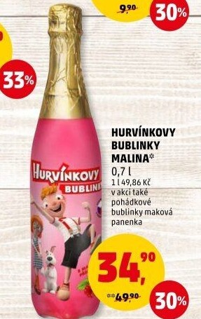 Sekt nealkoholický dětský Hurvínkovy bublinky