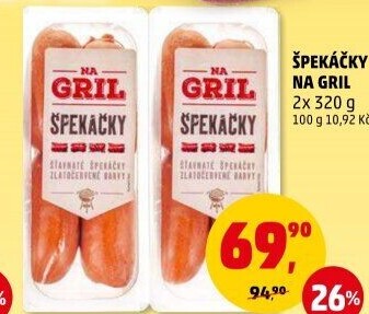 Špekáčky Na gril Penny