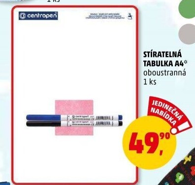 Stíratelná tabulka Centropen