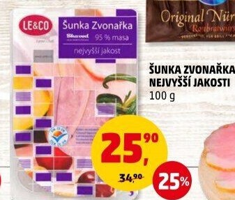 Šunka Zvonařka nejvyšší jakosti LE&amp