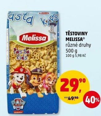 Těstoviny pro děti Melissa