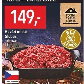 Hovězí mleté maso Globus
