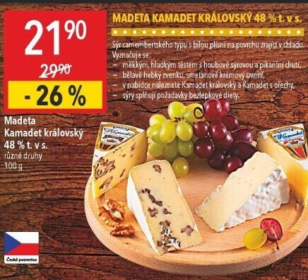 Sýr Kamadet královský Madeta