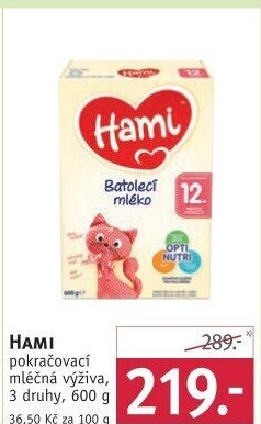 Kojenecká výživa Hami