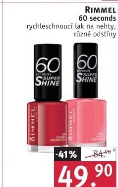 Lak na nehty 60 seconds Rimmel