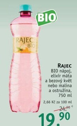 Ochucená voda bio Rajec