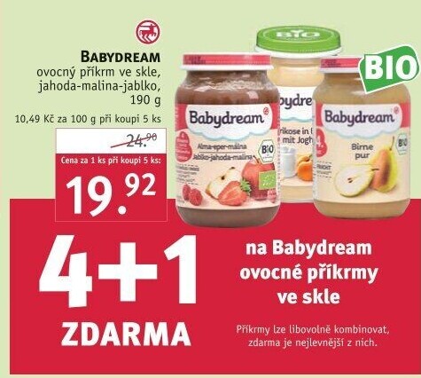 Příkrm ovocný Babydream