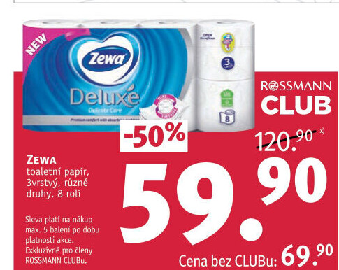 Toaletní papír 3vrstvý Deluxe Zewa