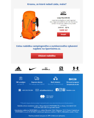akční leták Sportisimo 16.8.2022-21.8.2022
