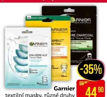 Textilní pleťová maska Garnier