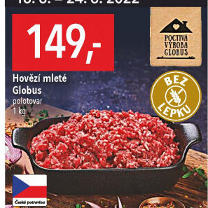 Hovězí mleté maso Globus
