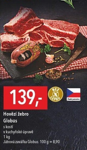 Hovězí žebra s kostí Globus
