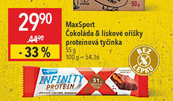 Proteinová tyčinka Infinity Protein Maxsport