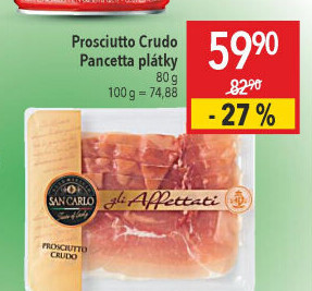 Šunka italská Prosciutto Crudo San Carlo
