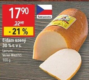 Sýr Eidam uzený 30% Lacrum