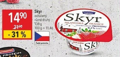 Dezert zakysaný ochucený Skyr Bohušovická mlékárna