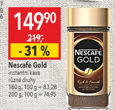 Instantní kávy Nescafé Gold