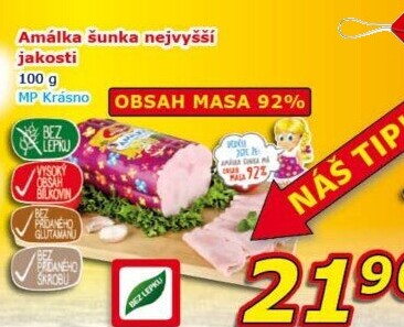 Šunka Amálka nejvyšší jakosti Krásno