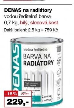 Barva na radiátory Radiátor Denas