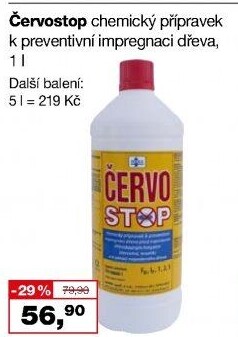 Přípravek k impregnaci dřeva Červostop Hokr