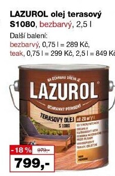 Terasový olej Lazurol