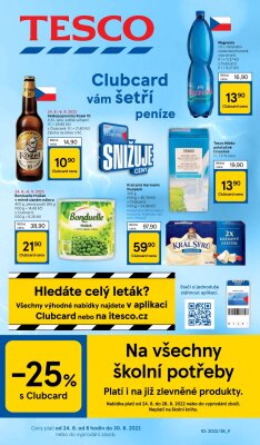 akční leták Tesco 24.8.2022-30.8.2022