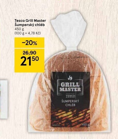 Chléb Šumperský Grill Master Tesco