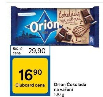 Čokoláda na vaření Orion